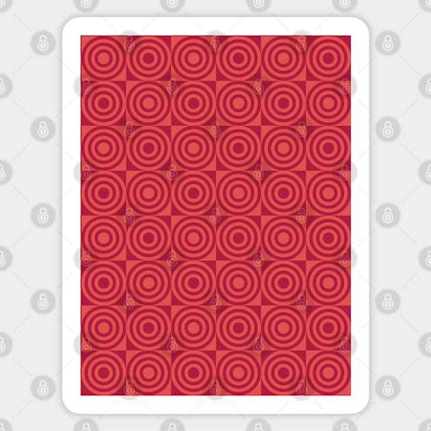 Circle Seamless Pattern - Floor Tile Inspired 009#001 Sticker by jeeneecraftz